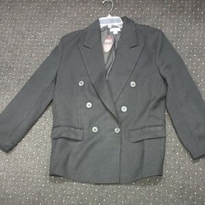 Topshop Black Double-Breasted Blazer